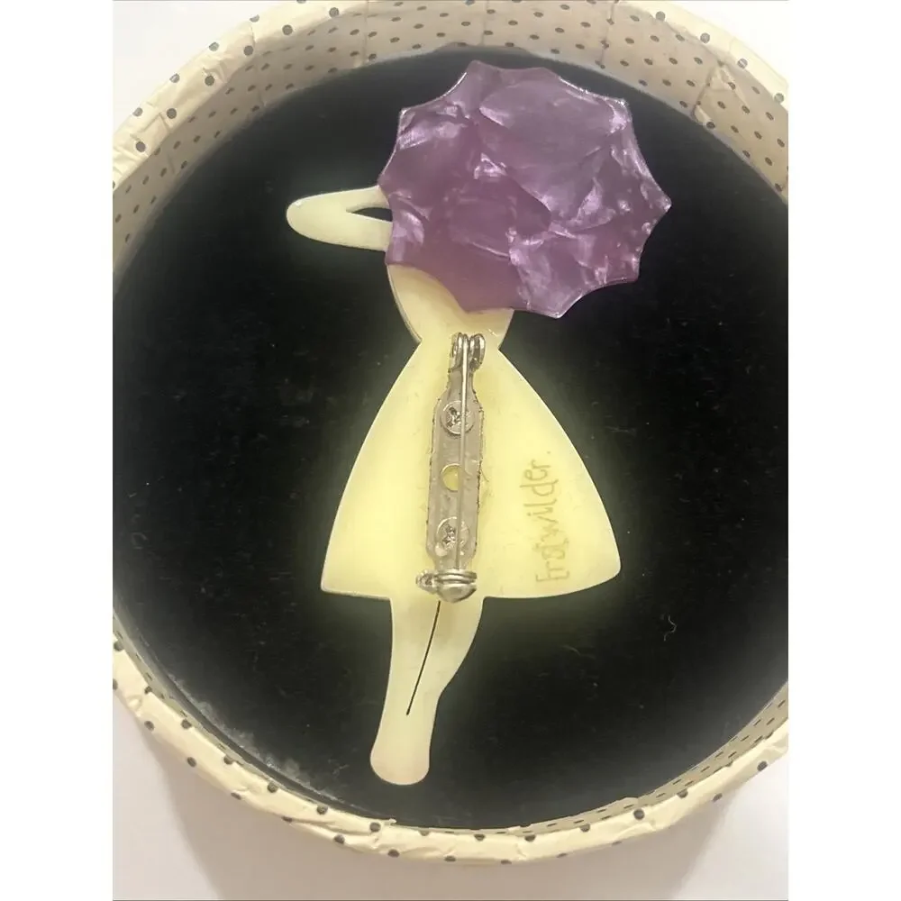 Erstwilder MARRIED TO MARILYN (Purple) Brooch Rare Marilyn Monroe